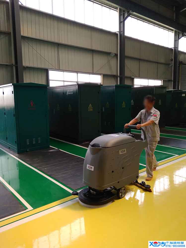 旭潔手推式多功能全自動洗地機,工廠生產倉庫工業洗地機2